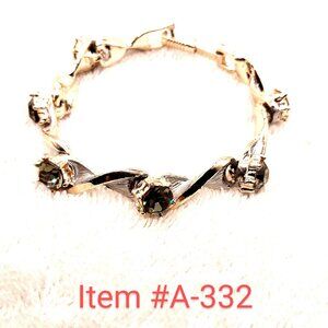 A White Gold with 6 Clustered Gem Diamonds Bracelet Item # A 332 , wt.  32 grams